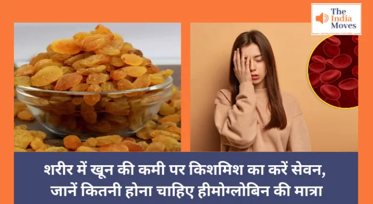 Health : शरीर में खून की कमी पर किशमिश का करें सेवन,  जानें कितनी होना चाहिए हीमोग्लोबिन की मात्रा