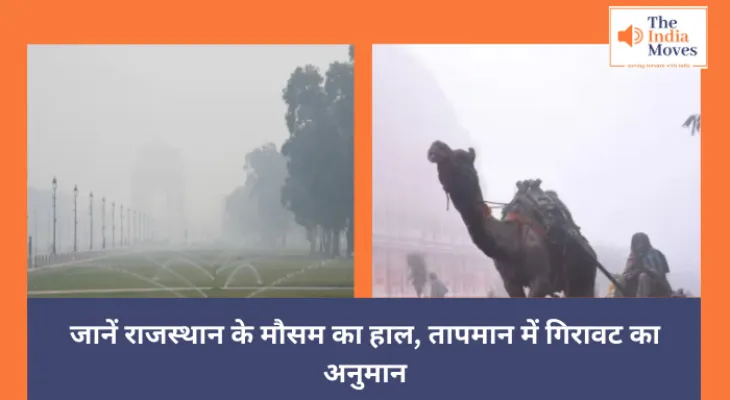 Rajasthan Weather : जानें राजस्थान के मौसम का हाल, तापमान में गिरावट का अनुमान
