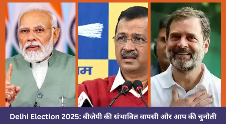 Delhi Election 2025: बीजेपी की संभावित वापसी और आप की चुनौती