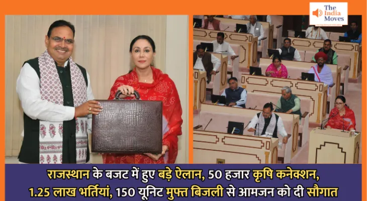 Rajasthan Budget : राजस्थान के बजट में हुए बड़े ऐलान, 50 हजार कृषि कनेक्शन, 1.25 लाख भर्तियां, 150 यूनिट मुफ्त बिजली से आमजन को दी सौगात