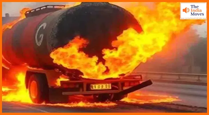 पंजाब के होशियारपुर में भीषण हादसा: LPG टैंकर में ब्लास्ट ,आग से कई घर-दुकानें राख