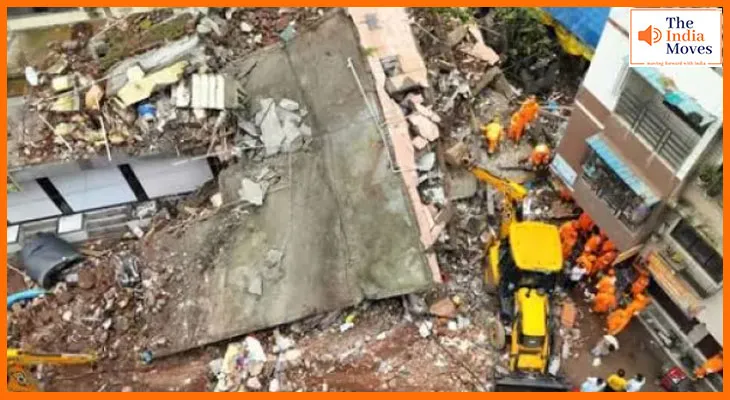 मुंबई में चार मंजिला इमारत का हिस्सा भरभराकर गिरा, 3 की मौत, मलबे में कई लोग दबे