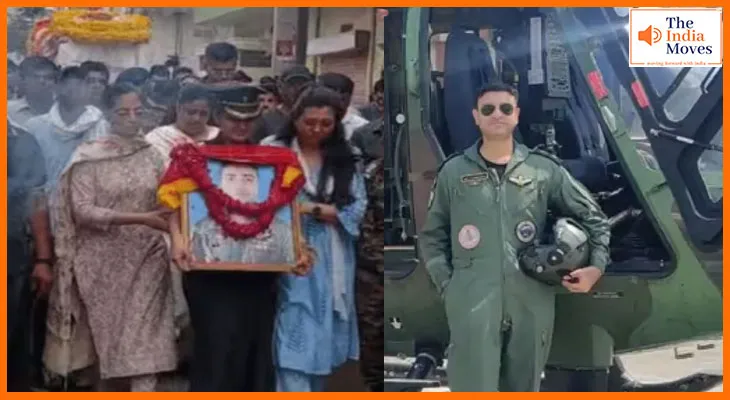 शहीद पायलट राजवीर को अंतिम सलामी, पत्नी दीपिका चौहान की आंखें हुईं नम
