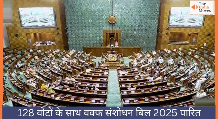 128 वोटों के साथ वक्फ संशोधन बिल 2025 पारित