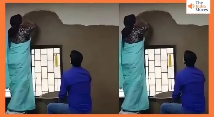 DU प्रिंसिपल का गोबर से दीवारों का लेप करने का वीडियो वायरल
