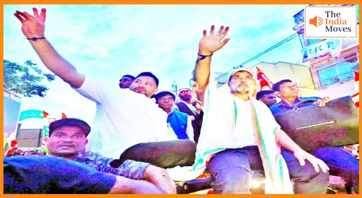 कटिहार में राहुल गांधी और तेजस्वी यादव का दौरा, मछुआरे व मखाना किसानों की समस्याएं सुनीं
